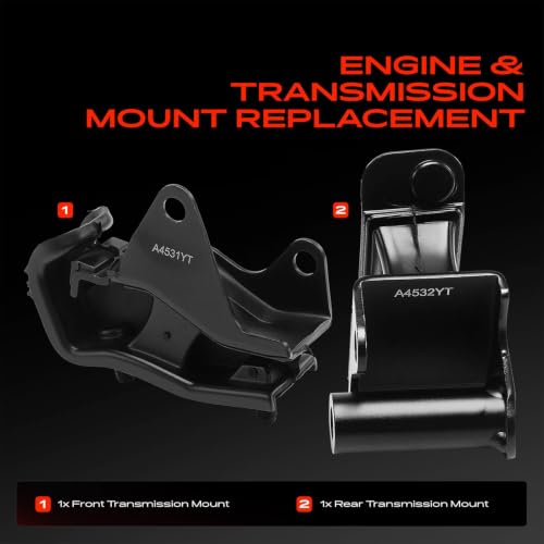 A-Premium Set of 2 Transmission Mount Kit Compatible with Honda, Acura