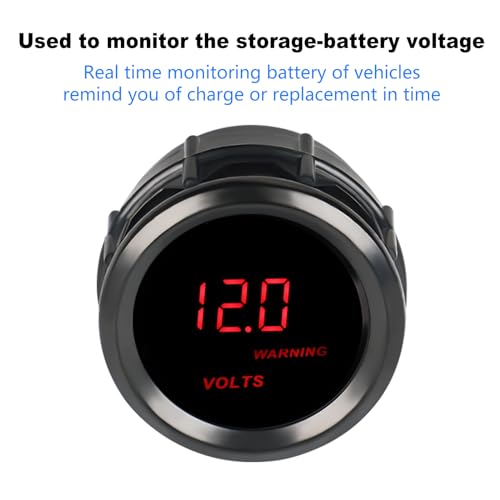 2inch 52mm DC12V Voltmeter Red Digital LED Volt Gauge - color: Volt Gauge