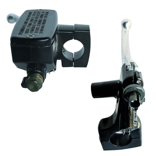 Left & Right Brake Master Cylinder Clutch Levers Compatible with Honda VT600 VT750 VF750 VT1100 VT1300 VTX1300 Part # 45510-MFR-305 53172-MR1-000 53178-MAH-000 Black & Chrome - color: Black & Chrome