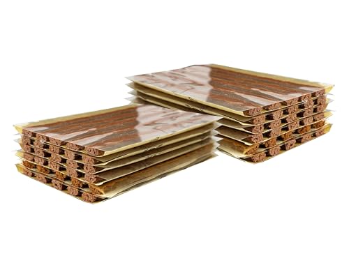 TS-160C60 Tire Rubber Plug Strings (1/4" x 4" Brown 60 Strips), 6 x 100 mm Emergency Tubeless Tyre Repair Plugs for Flat Tire Repair Puncture - color: Brown, size: 4“ x 0.24" 60 pcs