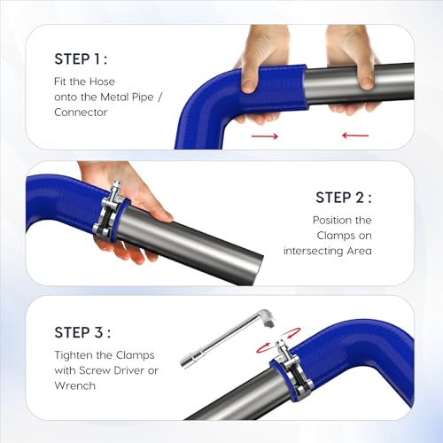 Endure 90 Degree Silicone Elbow Intake Hose 4-Ply, 1.5"(38mm) - Blue - color: Blue, size: ID - 1.5Inch(38mm)