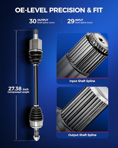Front Left Driver Side CV Axle Shaft Assembly for Honda Odyssey 2005-2006 - size: Front Left - 66-4224