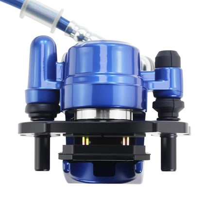 PRO BAT Rear ATV Brake Kits with Brake Master Cylinder Caliper Disk Rotor - color: Blue
