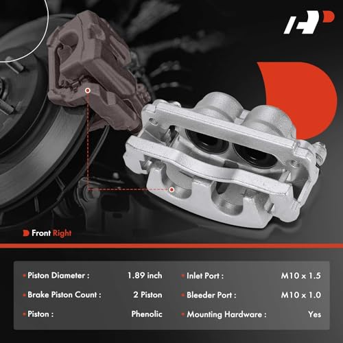 A-Premium Front Right Passenger Disc Brake Caliper with Bracket - style: Front Passenger Side