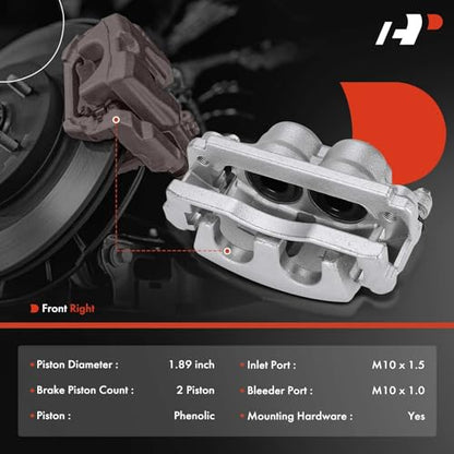 A-Premium Front Right Passenger Disc Brake Caliper with Bracket - style: Front Passenger Side
