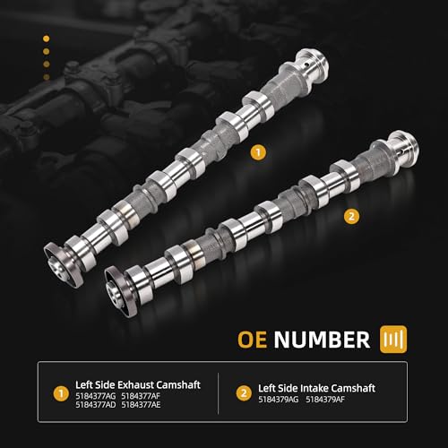Engine Camshaft Set Left Side Exhaust & Intake, 5184377AG 5184379AG - size: Left Side Exhaust & Intake