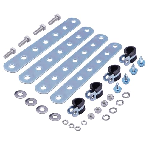 253 Transmission Oil Cooler Mounting Bracket Kit,Universal 253 Metal Mounting Bracket Kit for Oil Cooler,Electric Fan