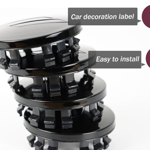 4pcs 63mm 2.5 inches Slash Wheel Center Cap Covers Fit for Dodge Charger Durango Dart 2015-2020 Jeep/Chrysler - color: Black-Black