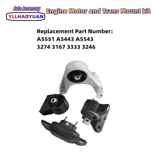 Yllhaoyuan Complete Set of 4 Motor Mounts for 2011-2019 Journey 3.6L AWD - size: 2011-2019 Dodge Journey 3.6L