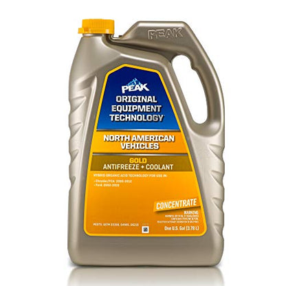 PEAK OET Gold Concentrate Antifreeze/Coolant for North American Vehicles - size: Concentrate