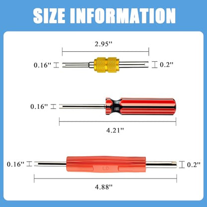 6Pcs Valve Core Wrench Tools, Single & Dual Head Wrench Tools