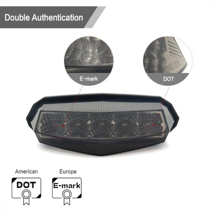 Universal 10 LED Rear Tail Light Brake Stop Running Light for Standard Sport ATV Quad Dirt Bike (Smoke) - color: Smoke