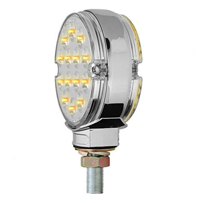 GG Grand General 75193 Amber/Clear 3 inches Double Face Pearl LED Pedestal Light, 14 High Power LEDs Per Side, 12V - color: Amber/Clear
