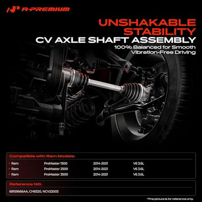 A-Premium Front Right Passenger Side CV Axle Shaft Assembly