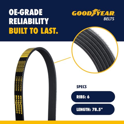 Goodyear Belts 1060785 Serpentine Belt, 6-Rib, 78.5" Length