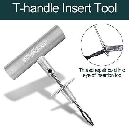 Tire Repair Kit, Sets of 2-24pcs Professional Heavy Duty Universal Emergency Flat Tire Repair Kit to Fix Punctures, for car Motorcycle, Truck, Golf Cart, ATV, Tractor, ARB, RV, SUV, Trailer etc. - size: 03- Set of 2-24pcs (Classic Green)
