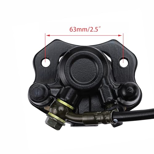 WOOSTAR Left Hydraulic Rear Disc Brake Master Cylinder Caliper Assembly Replacement for Taotao 50cc 70cc 90cc 110cc 125cc Chinese ATV Quad Go Kart Mini Bike