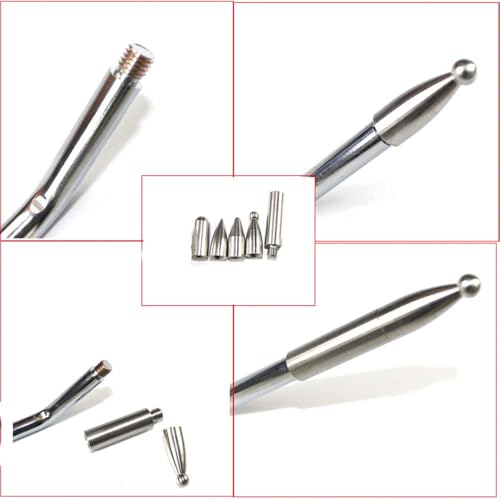 Paintless Dent Repair Tools Dent Removal Rods with Awl Head Paintless Dent Removal Kit Car Auto Body Dent Removal of Hail Dents and Door Ding (3pcs Rod 20 pcs Pen)
