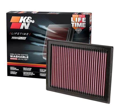 K&N High-Flow Original Lifetime Engine Air Filter: Increase Power: Premium, Washable: Compatible with 2008-2022 Chervolet/Infiniti/Nissan: (See Product Description for Select Models) 33-2409 - style: Lifetime