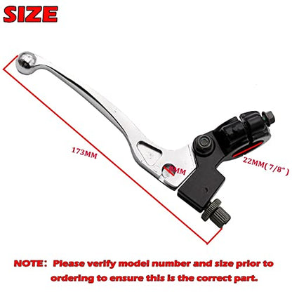 22mm 7/8" Left Universal Motorcycle Folding Brake Clutch Lever - color: Silver