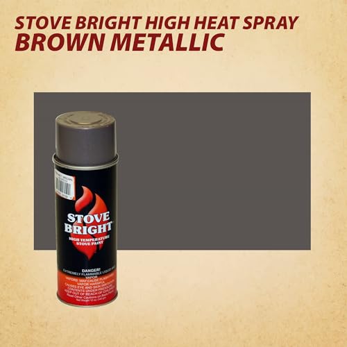 Stove Bright High Temp Spray Paint, Satin, Up To 1200 Degrees, 12 Ounce (Pack of 1), 6159 - Metallic Brown - color: 6159 - Metallic Brown