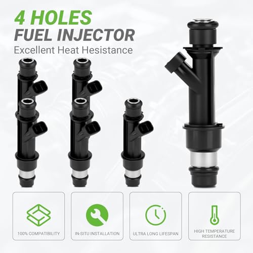 Fuel Injectors Set of 6 Compatible with Chevrolet Trailblazer EXT & GMC Envoy XL/XUV & Buick Rainier & Saab 9-7x & Oldsmobile Bravada, L6 4.2L # FJ319 FJ10578 25313185 12569573 8125695730 17113680 - size: 319