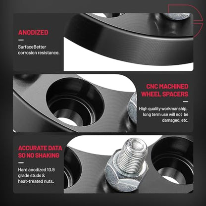 BDFHYK 5x114.3mm Wheel Spacers 1 Inch for Ford Jeep 1965-2018 No Lip - size: 1 inch 5x4.5", style: Ford Explorer