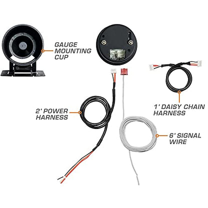 GlowShift Elite 10 Color Adjustable Fuel Level Gauge, 2-1/16" 52mm