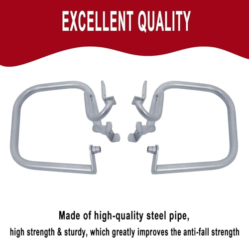Worldmotop Engine Guard Highway Crash Bar Protector Replacement for BMW R1200RT R 1200RT 2004-2013 Saddlebags Guard(Rear-sliver) - size: Rear-sliver