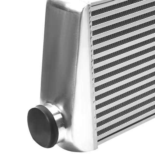Universal Mount Intercooler 31x12x4" 3" Inlet & Outlet One Side Top Polished Intercooler Aluminum Intercooler Front Mount Intercooler for All Cars 1000HP - color: 31x12x4" 3"