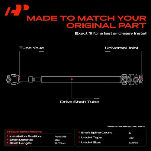 A-Premium Front Drive Shaft Driveshaft Assembly [4WD]