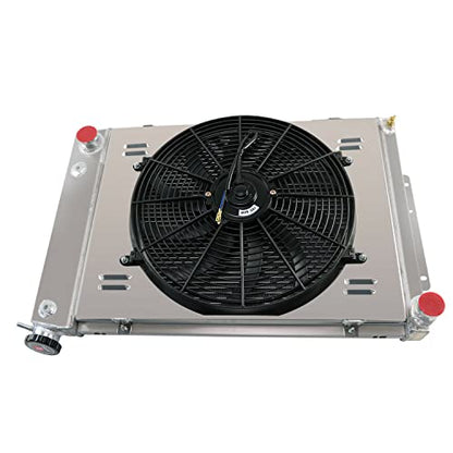 ALLOYWORKS 3 Row All Aluminum Radiator+16" Fan Shroud+Thermostat For 1967-1969 Chevy Camaro/Pontiac Firebird V8