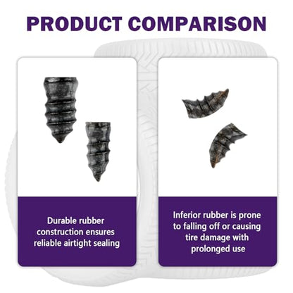70PCS Car Tire Plug Kit,Practical Tire Screw Plug Repair Kit with Screwdriver/Tires Repair Rubber Nail for Quick Repairs,Essential Car Accessories Tires Repairs Screws (70PCS) - color: 70PCS