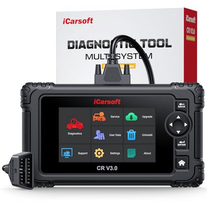 Bidirectional OBD2 Scanner Diagnostic Tool, iCarsoft CR V3.0 Vehicle Scan Tool 45 Reset+38 Extra Services,All System, Active Test Code Reader, Auto VIN, Free Update