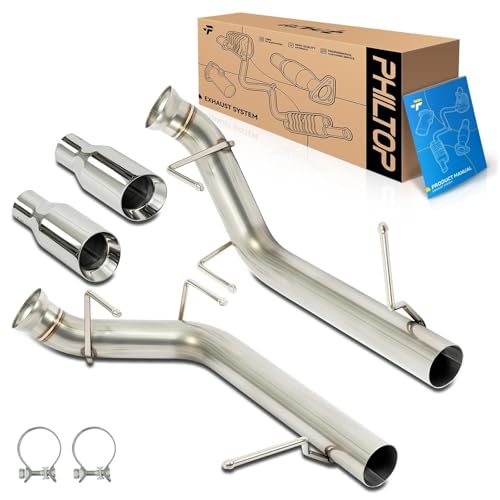 PHILTOP Cat-Back System Fit for 2011-2014 Ford Mustang V8 5.0L - size: 2011-2014 Ford Mustang V8