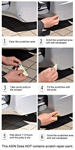 4 in 1 Car Body Putty Scratch Filler Painting Pen Assistant Soil for Deep Scratch Pit Easy Repair Automotive Scratch Filler Kit Durable Scratch Filler for Car Paint Pen (Accessories, Car Body Putty)