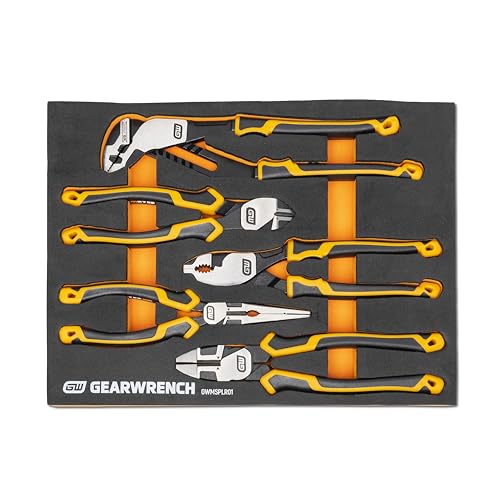 GEARWRENCH 5 Piece Pitbull Pliers Set in Foam Storage Tray| GWMSPLR01
