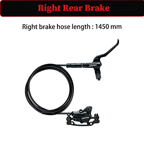 Bike Disc Brake Kit, Hydraulic Disc Brake Set with Aluminum Oil Pressure Caliper and Alloy Bicycle Brake Lever, 160mm Rotor, Bicycle Accessories for MTB/Ebike/Folding Bike/Scooter/Fat Bike - color: Hydraulic--160MM