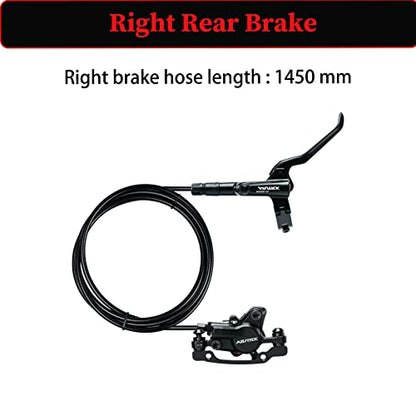 Bike Disc Brake Kit, Hydraulic Disc Brake Set with Aluminum Oil Pressure Caliper and Alloy Bicycle Brake Lever, 160mm Rotor, Bicycle Accessories for MTB/Ebike/Folding Bike/Scooter/Fat Bike - color: Hydraulic--160MM