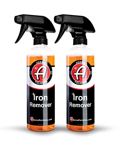 Adam's Iron Remover (16oz, 2 Pack) - Fallout & Iron Remover Spray for Car Detailing Removes Iron Particles in Auto Paint, Wheels, Motorcycle, RV & Boat - Use Before Clay Bar, Wax or Car Wash - size: 16 fl. oz (2 Pack)