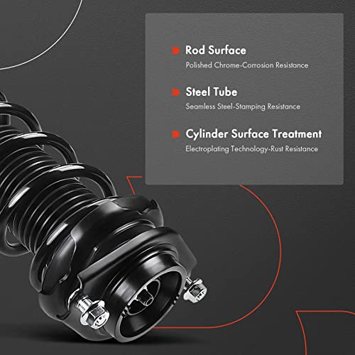 A-Premium Rear Complete Strut Assemblies with Coil Springs, Set of 2
