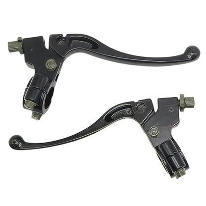 Black Left Right 22mm 7/8" Universal Clutch Brake Handle Levers Perch for CRF50 CRF70 CRF80 CRF100 CRF150 XR50 XR80 XR100 Xtreme 125cc Chinese 110cc Pit Dirt Motor Bike Motocross