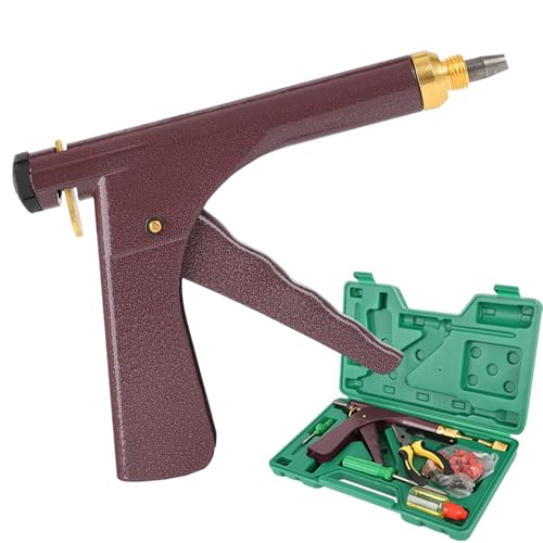 Tire Repair Kit With Plugs Mushroom Tire Plug Kit Tire Patch Kit Heavy Duty Professional Tubeless Tire Gun Puncture Kit for Tyre Punctures and Flats on Cars Motorcycles Trucks and Tractors (Brown)