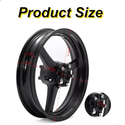 17"x3.5" Front Wheel Rim for Kawasaki Ninja ZX-10R ZX10R 2016-2024 - color: Black, size: Ninja ZX-10R 2016-2024