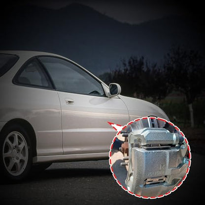 2pc Front Disc Brake Caliper Assembly with Bracket Replaces 19-B1460 - size: 19-B1460+19-B1461