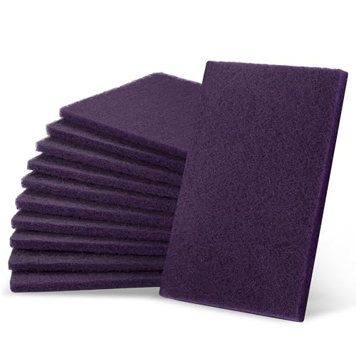 6” x 9” Purple 600 Grit Scuff Pads for Paint Prep, Pack of 10, General Purpose Scuff Pads for Scuffing,Sanding,Scouring,Surface Adhesion Preparation - style: 600 Grit-Purple