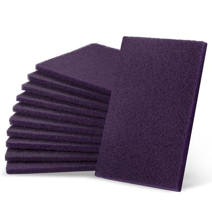 6” x 9” Purple 600 Grit Scuff Pads for Paint Prep, Pack of 10, General Purpose Scuff Pads for Scuffing,Sanding,Scouring,Surface Adhesion Preparation - style: 600 Grit-Purple