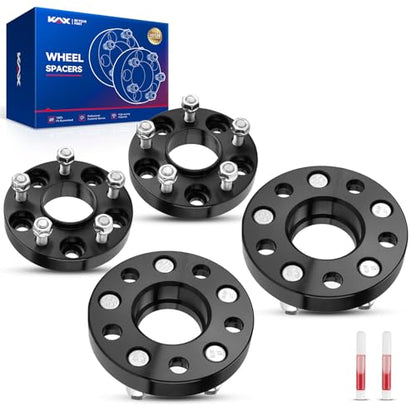 KAX 5x4.5 Hub-Centric Wheel Spacers 25mm for Nissan Rogue - color: Black, size: 5x4.5" -66.1mm -M12x1.25 -1" thick