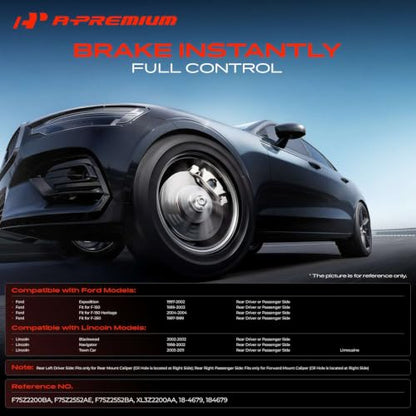A-Premium Disc Brake Caliper Compatible with Ford & Lincoln