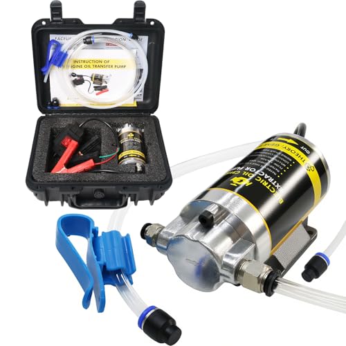 Electric Oil Change Pump, Oil Extractor Pump 12/24V 100W - color: A-White Hose